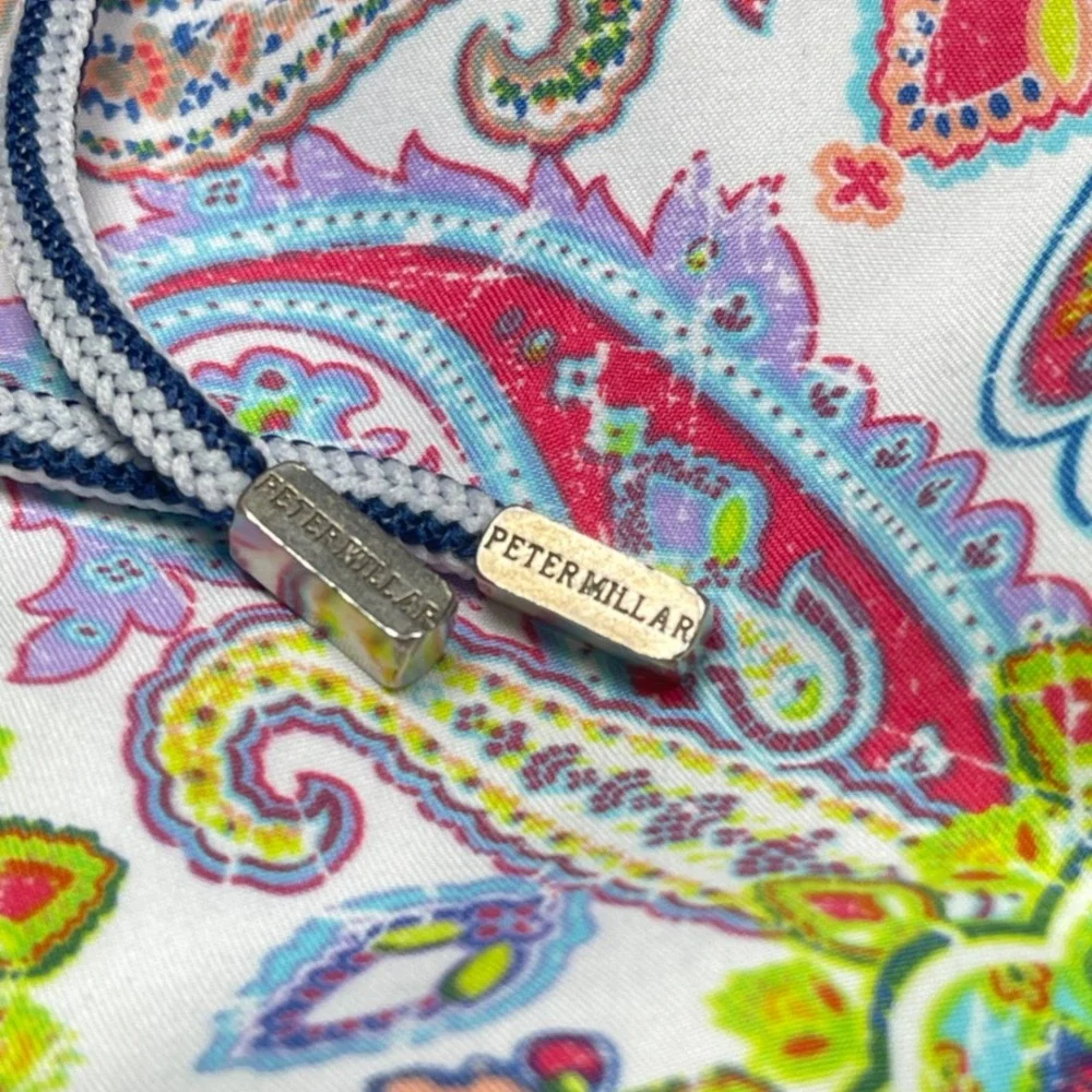 Peter‎ Millar Paisley Print Lined Swim Trunks Drawstrings Multicolor Men's L